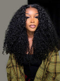 Wiggins Curly Human Hair Wig 18 Inch Glueless Lace Front Wigs