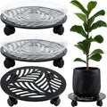 13 in Metal Plant Caddy 3-Pack with PU Wheels - Heavy Duty Plant Dolly
