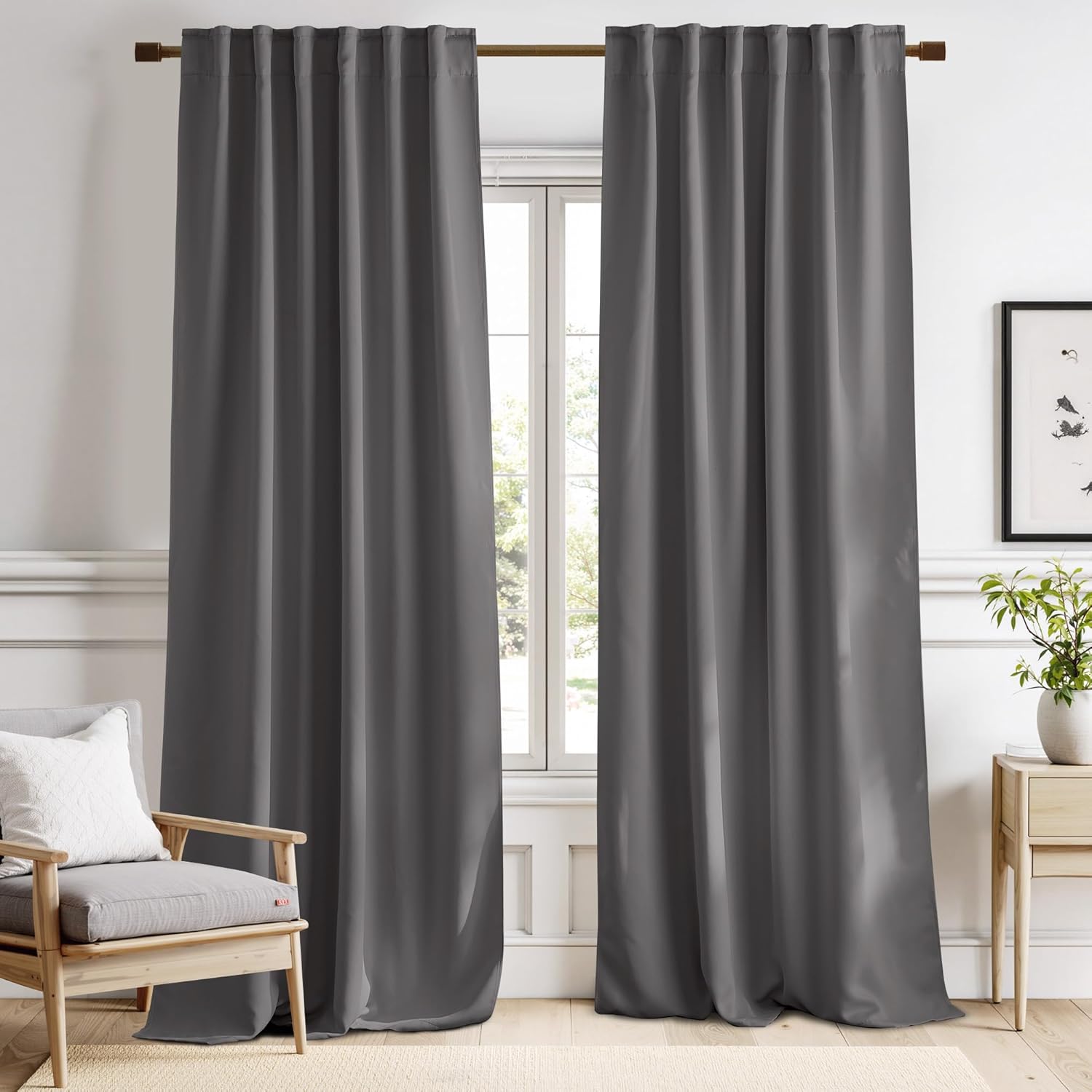 NICETOWN Bedroom Blackout Curtain Panels for Energy Saving