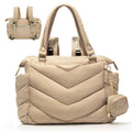 Diaper Bag Tote Puffer Backpack - Lightweight, 10 Pockets, Convertible