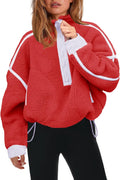 Panadila Womens Half Zip Sherpa Fleece Pullover - Cozy (Style CVF8)