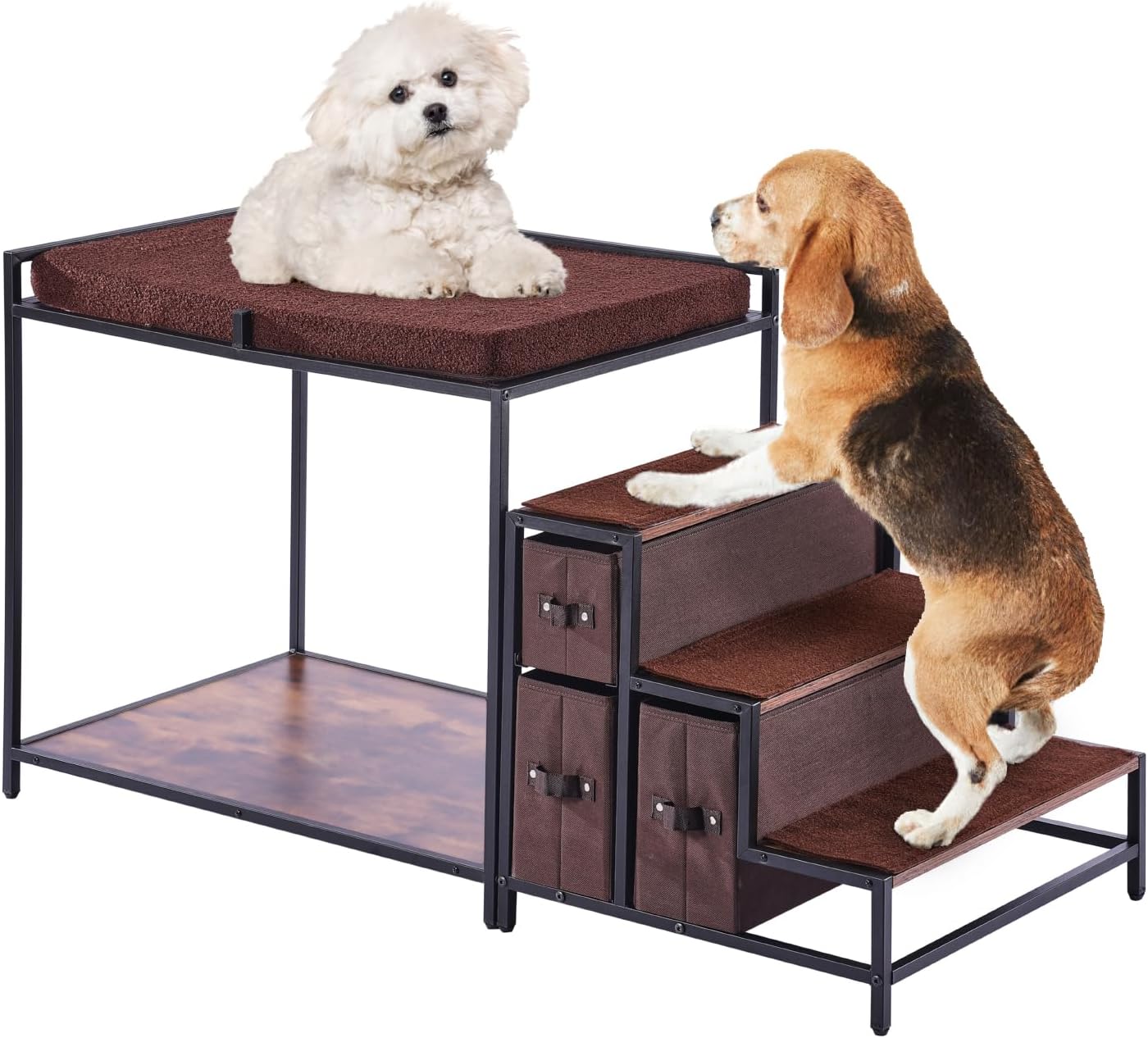 VEVOR Pet Bunk Bed with Stairs for Medium Size Pets Indoor