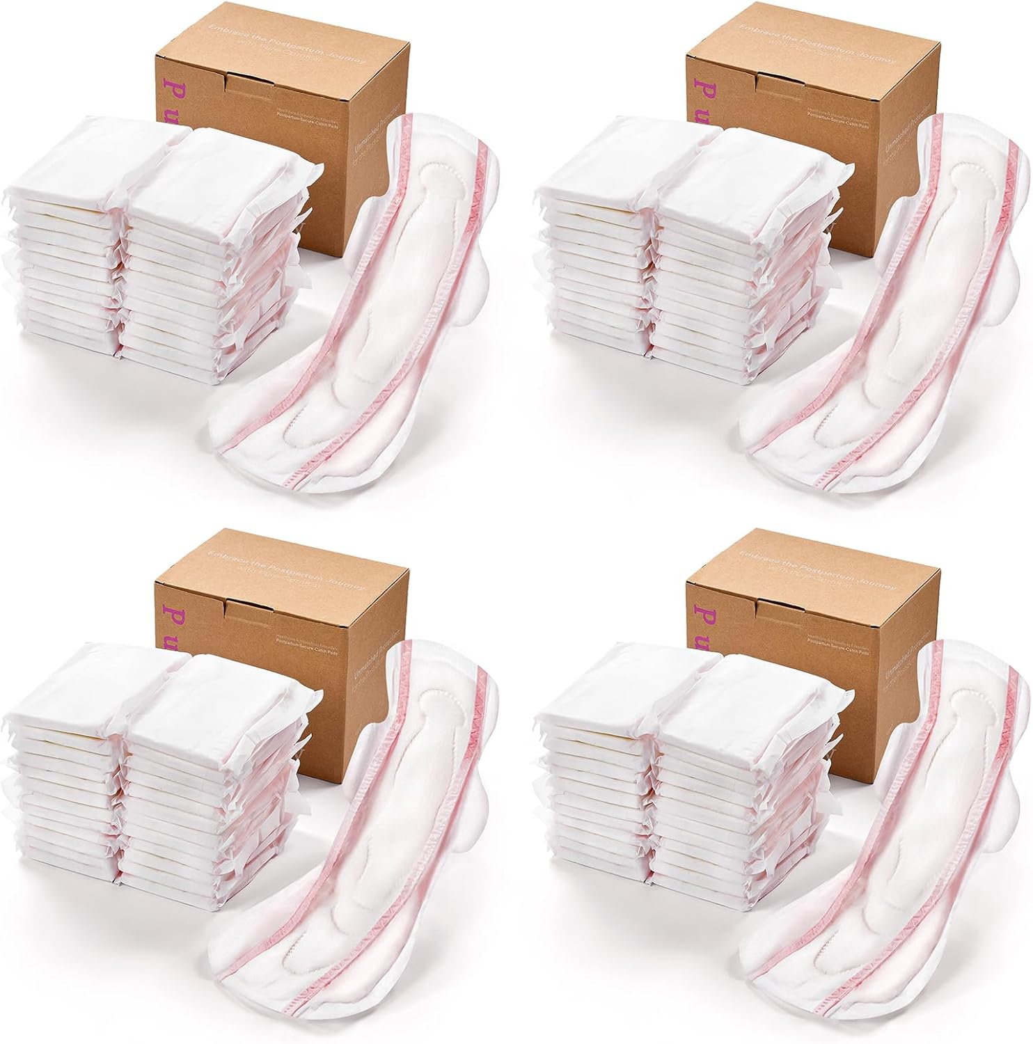 Premium Postpartum Pads with Wings for Heavy Flow Protection