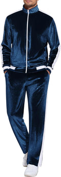 COOFANDY Mens Tracksuit 2 Piece Velour Sweatsuit Set - Comfortable