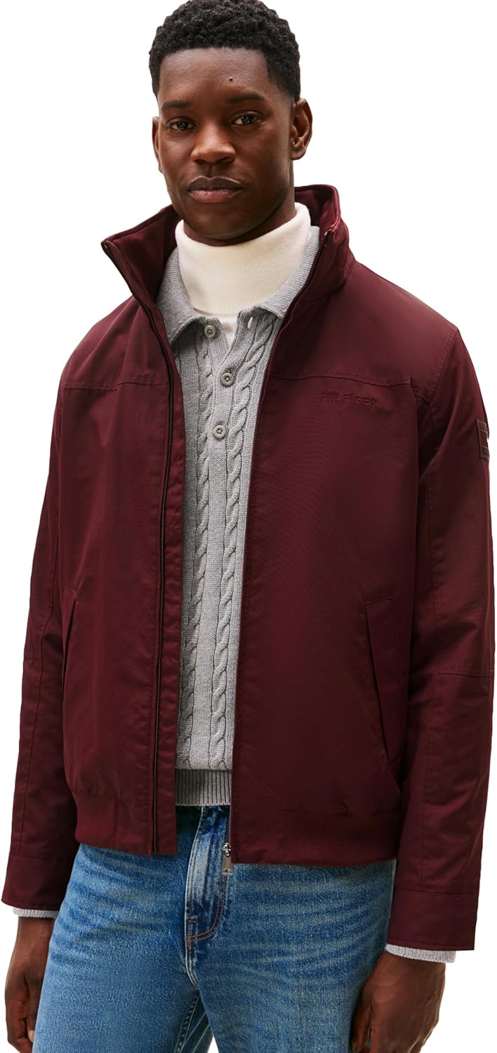 Tommy Hilfiger Men's Seated Fit Regatta Jacket for All Weather