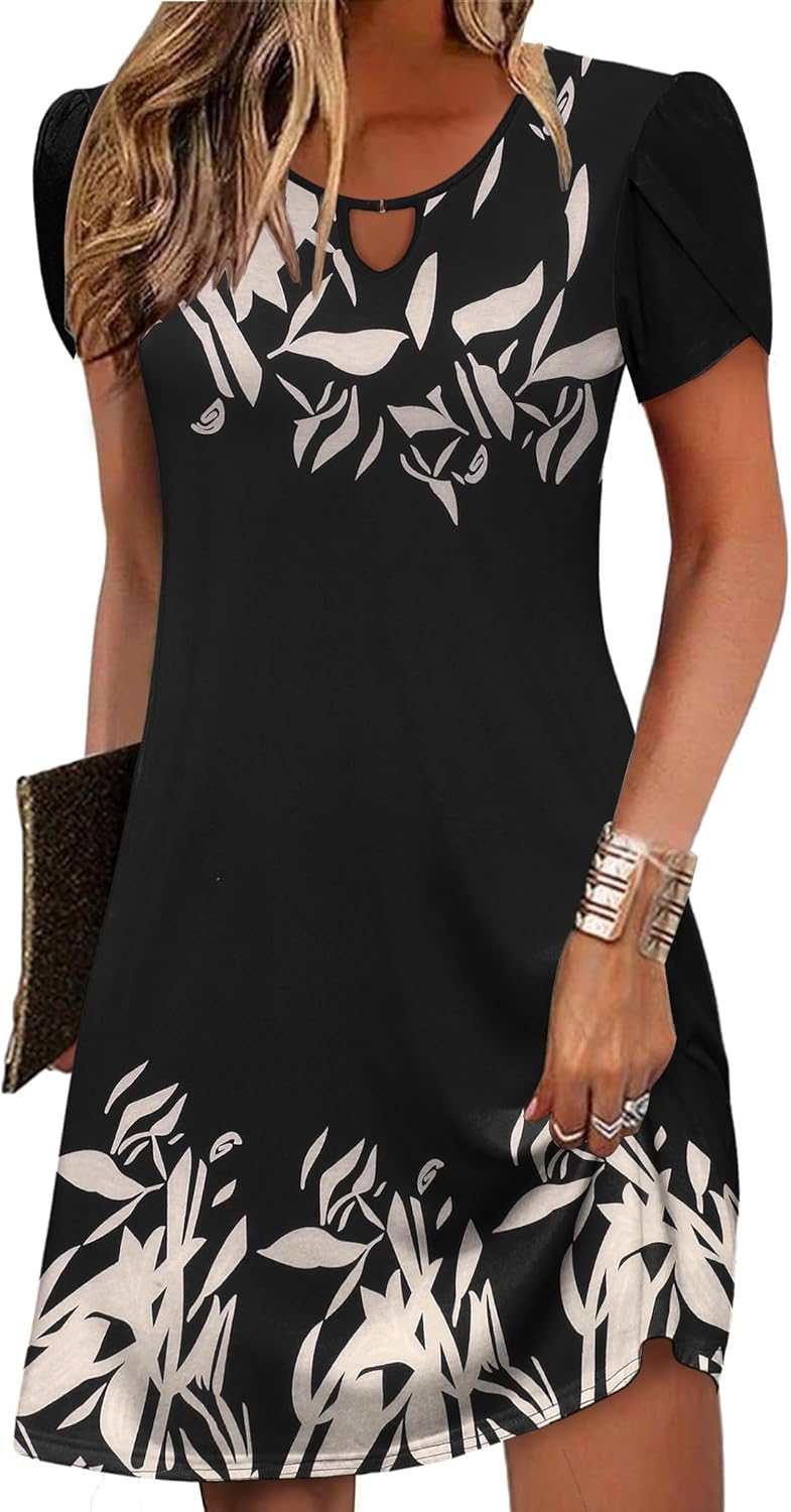 Zeagoo Women's Casual A-Line Dresses with Pockets for Summer