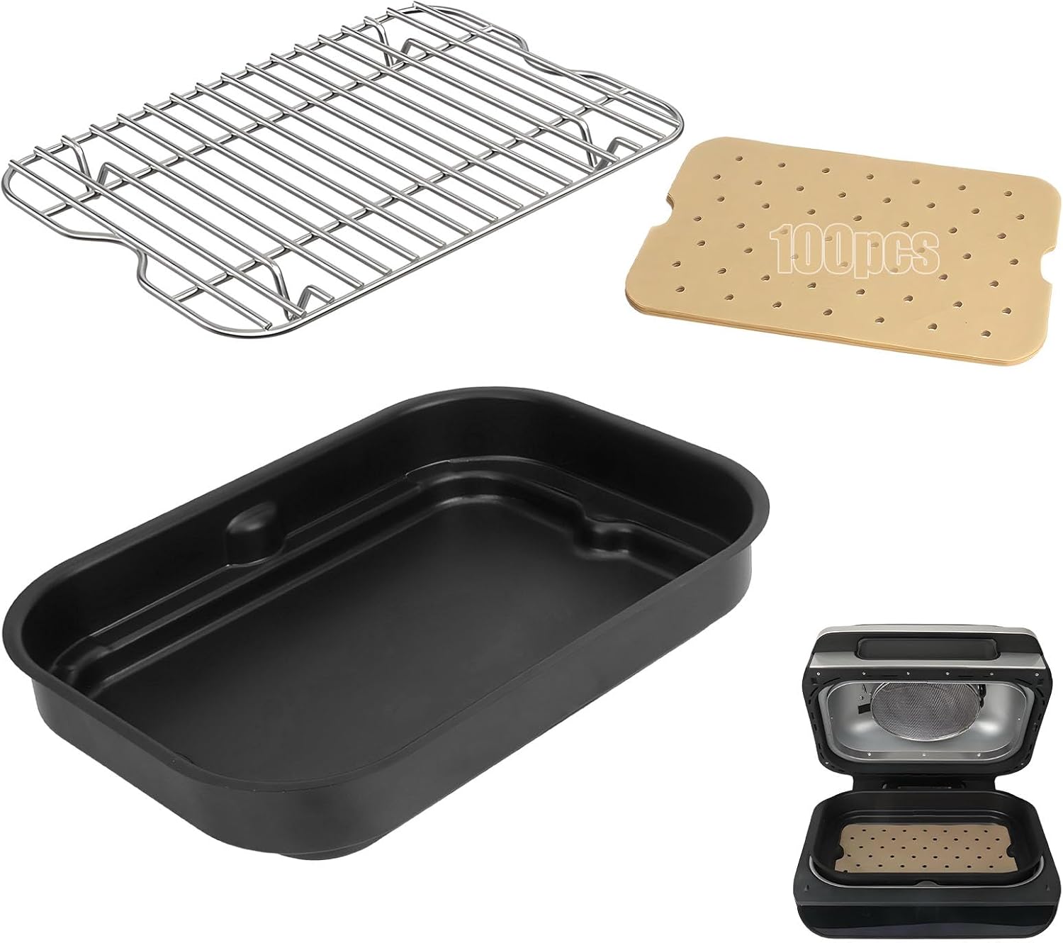 BBQ-PLUS Cooking Pot for Ninja Foodi Grill Accessories Set
