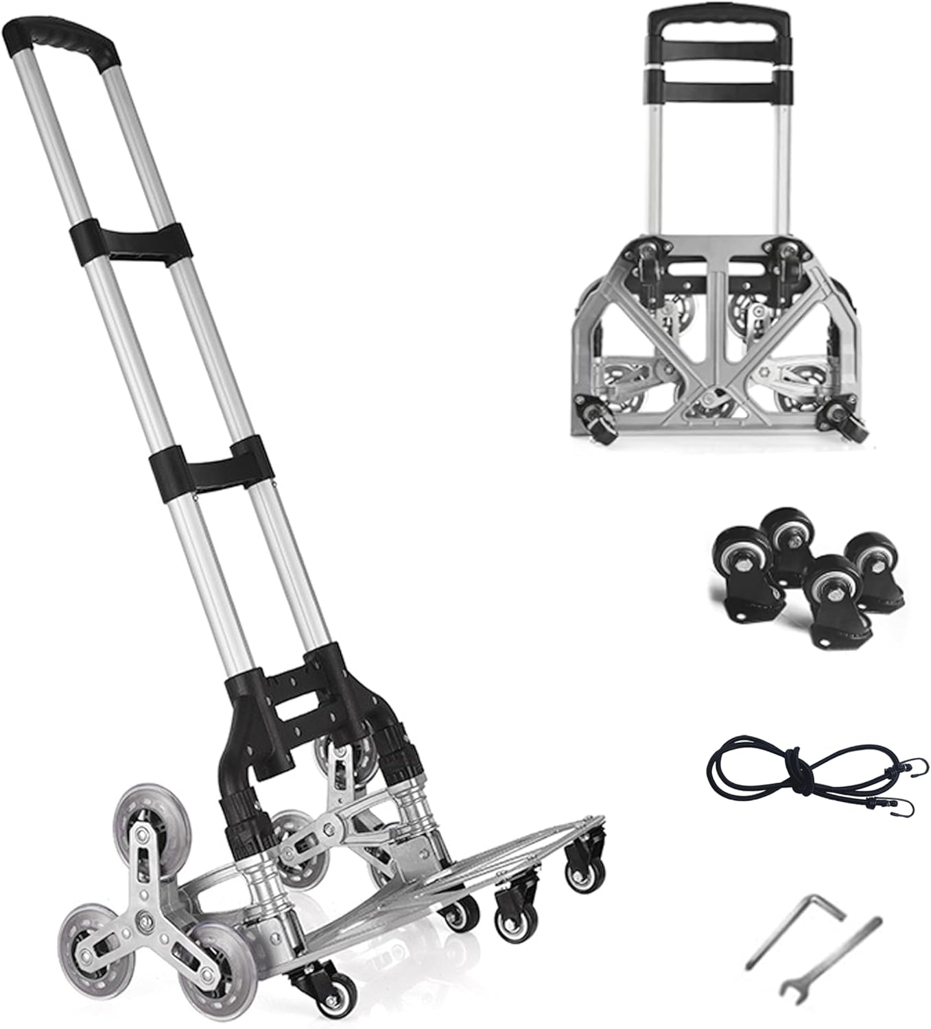 Stair Climbing Cart with Mute Wheels for Easy Transport