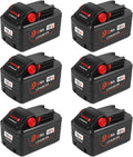 6Packs 9.0 Ah Replacement for Milwaukee M18 Battery - High Capacity