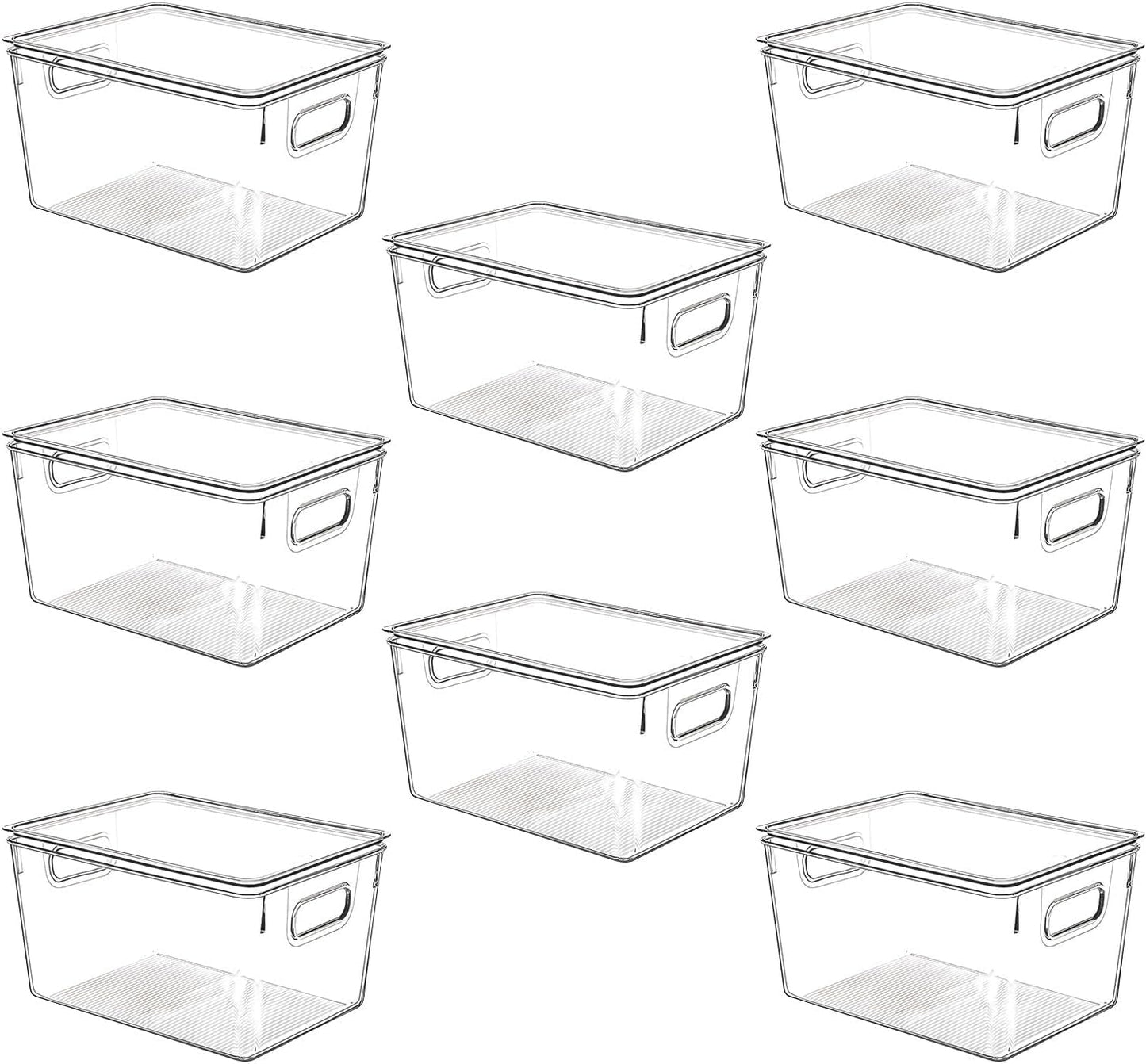 Clear Plastic Stackable Storage Bins for Home Organization
