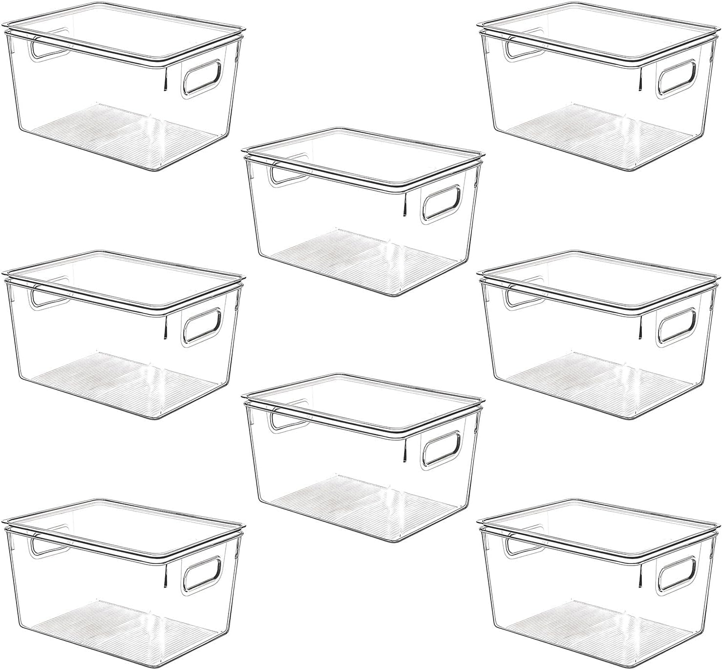 Clear Plastic Stackable Storage Bins for Home Organization