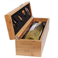 Wine Gift Box Set by Case Elegance - Real Bamboo Presentation