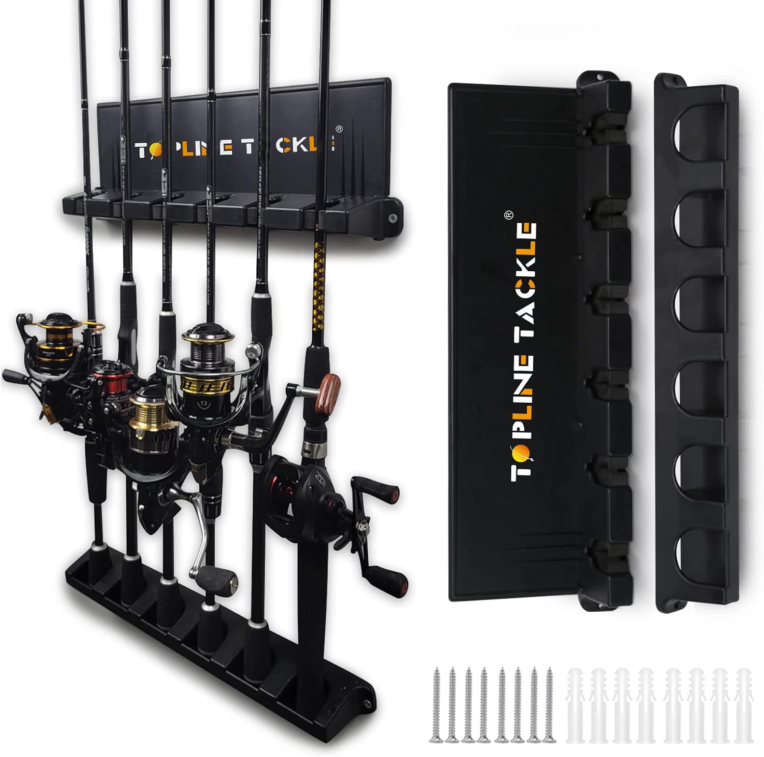 Space-Saving Rod Storage: 2 Set Wall-Mounted Rod Holders by Topline Tackle