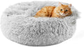 Himax Donut Dog Bed with Attached Blanket - Calming Cozy Nest