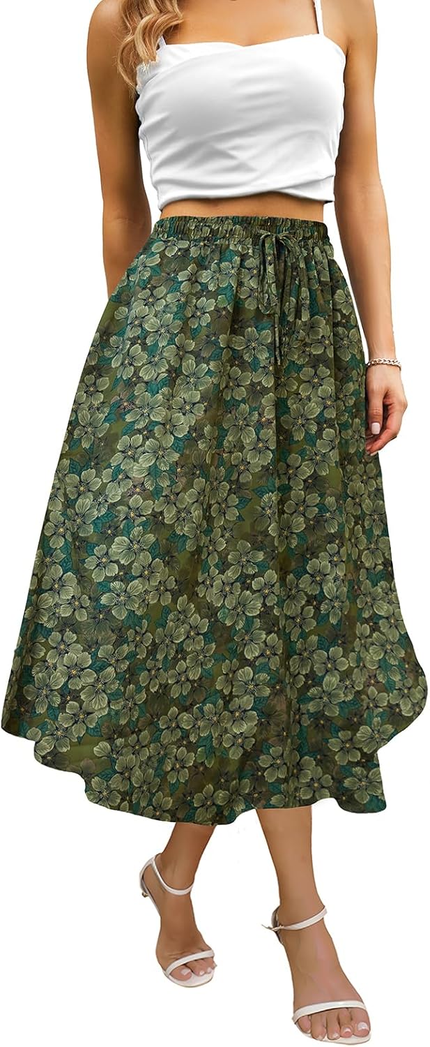 Maxi Skirts for Women with Pockets for Casual Beach Parties