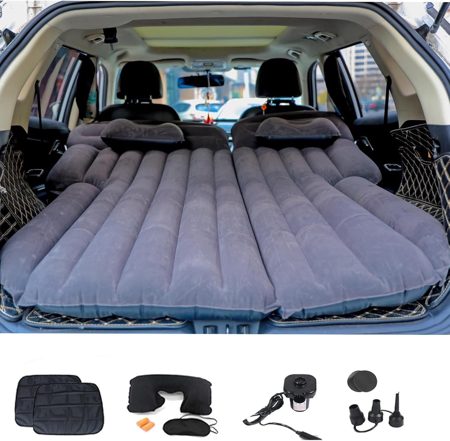Inflatable SUV Air Mattress for Comfortable Car Camping Travel