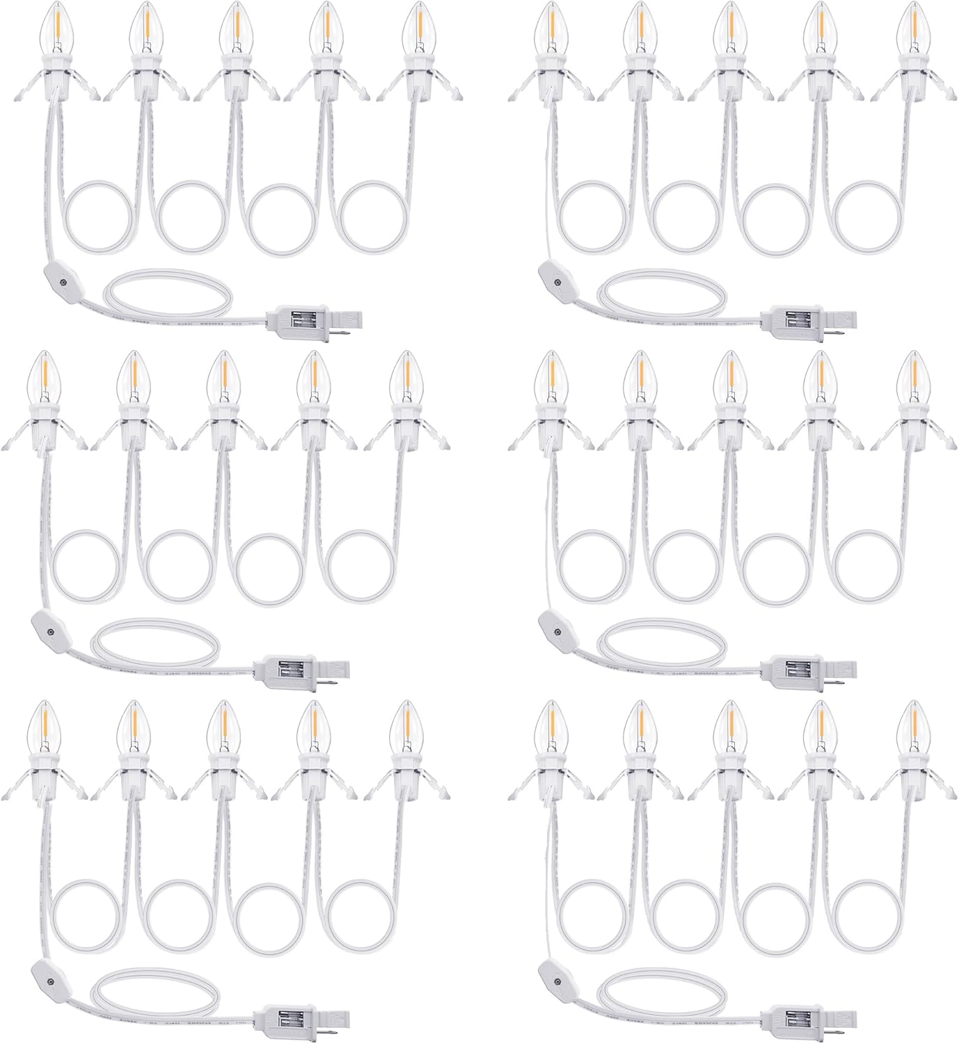 Christmas Village Lights with C7 Bulbs for Holiday Decor