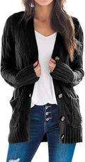 Cardigan Sweaters for Women - Soft Cable Knit Button Down Cardigan