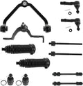 Front Steering & Suspension Kit Ball Joint Control Arm with Rack & Tie
