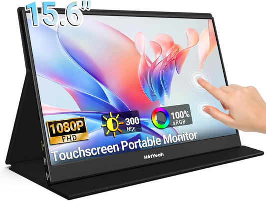 HotYeah 15.6'' Touchscreen Monitor - Portable 1080P HD