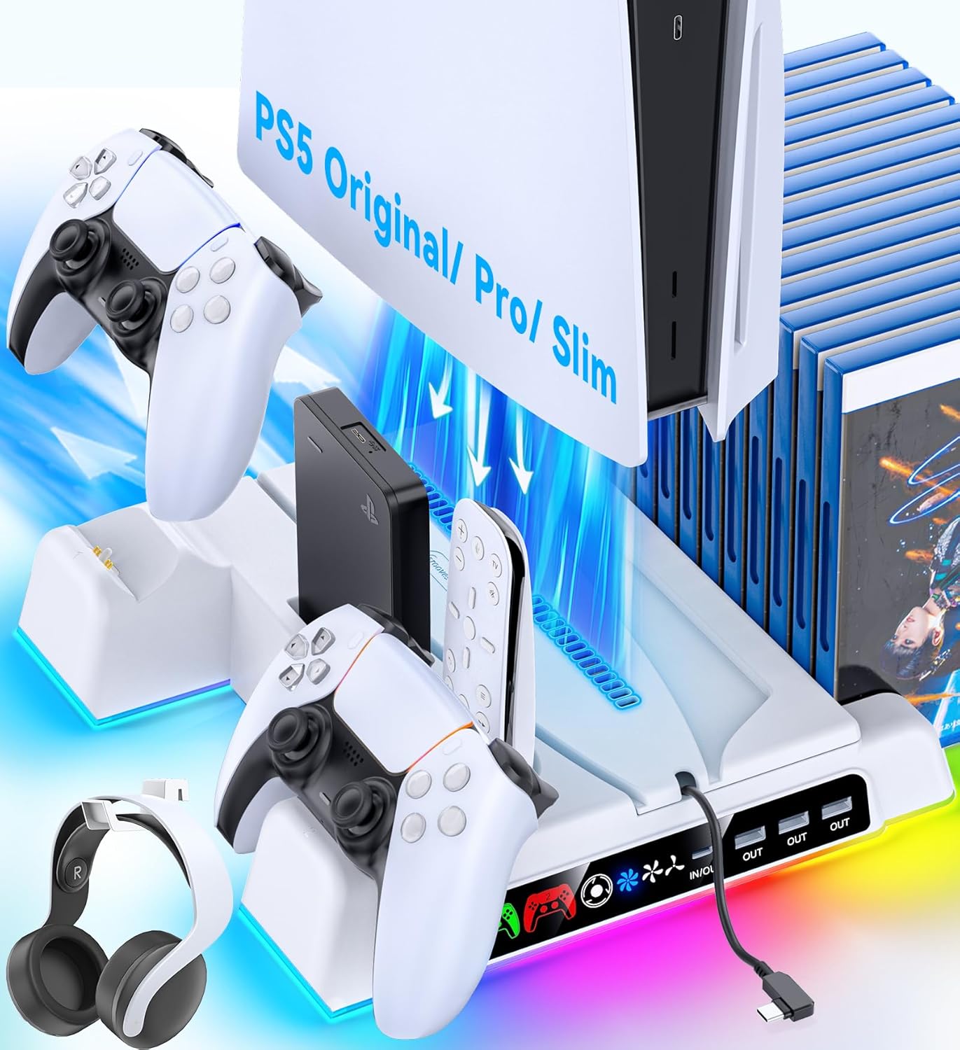 PS5 Cooling Stand & Dual Charger by Kytok