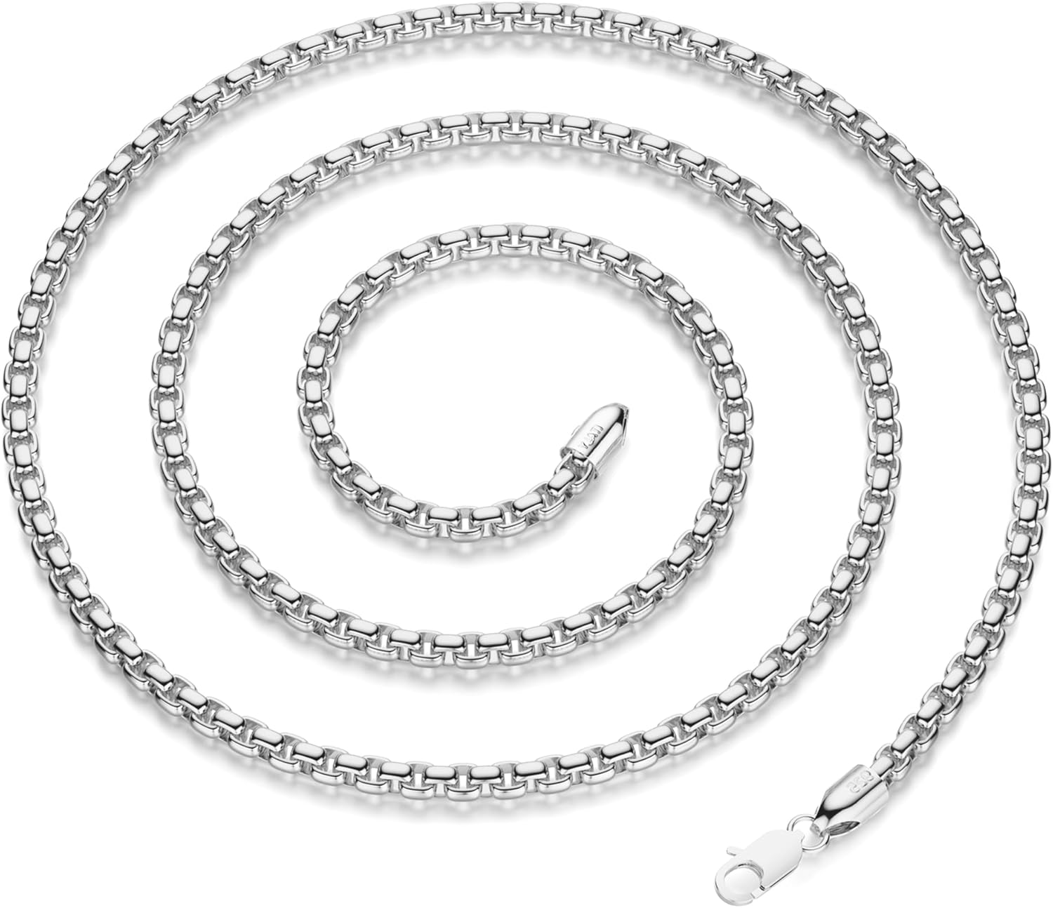 925 Sterling Silver Rope Chain with Lobster Clasp for All Styles
