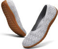Women's Wide Toe Box Flats Shoes Knit Ballet Flat Slip-on Comfort