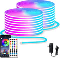 100ft LED Neon Lights with Remote APP Control - Flexible Waterproof