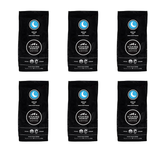 Organic Dark Roast Decaf Whole Bean Coffee - Pack of 6