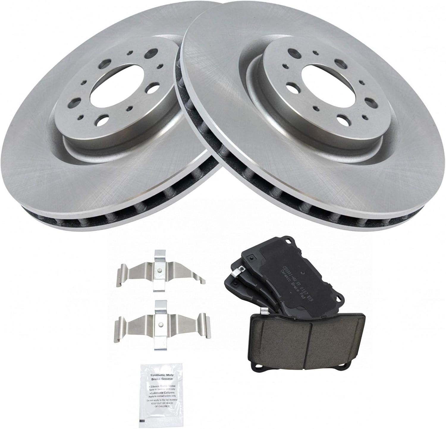 TRQ Brake Pad Rotor Kit for 2004-2007 Volvo S60 V70