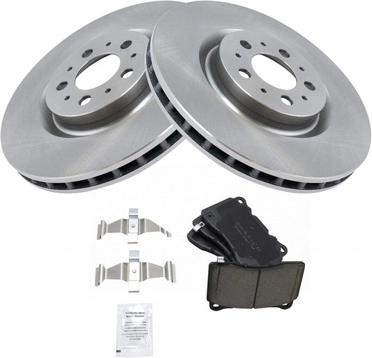 TRQ Brake Pad Rotor Kit for 2004-2007 Volvo S60 V70