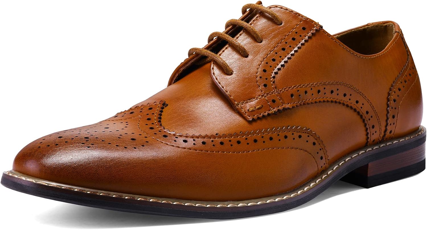 Men's Dress Shoes Classic Lace Up Wingtip Oxford for Business
