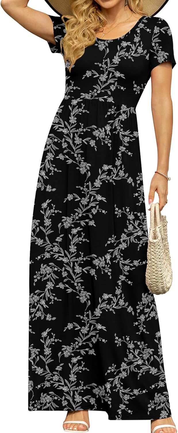 DB MOON Womens Summer Maxi Dresses with Pockets for Any Occasion