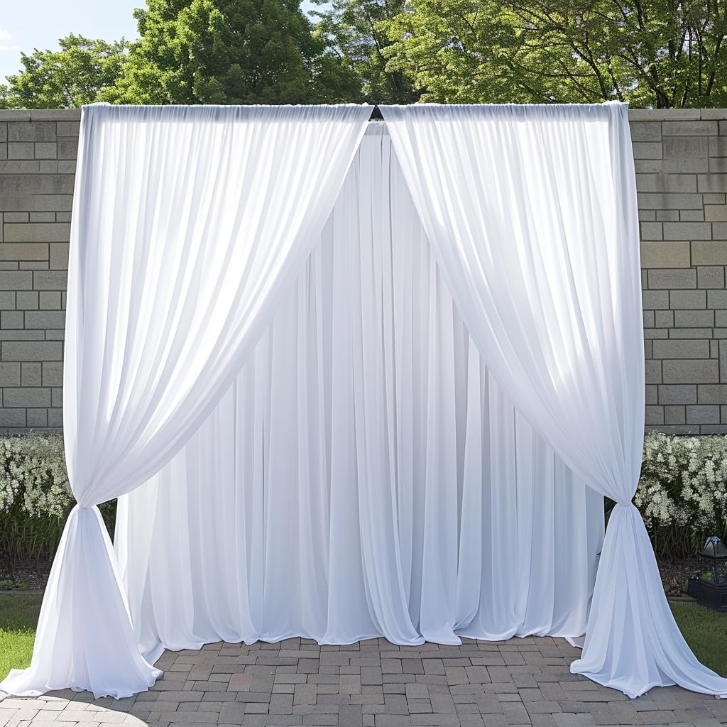 10x20ft White Backdrop Curtains for Stunning Event Photography