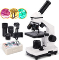 Microscope Compound Monocular 40X-2000X for Kids and Students