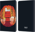 Head Case Designs Peanuts Snoopy Leather Wallet Case for Kindle