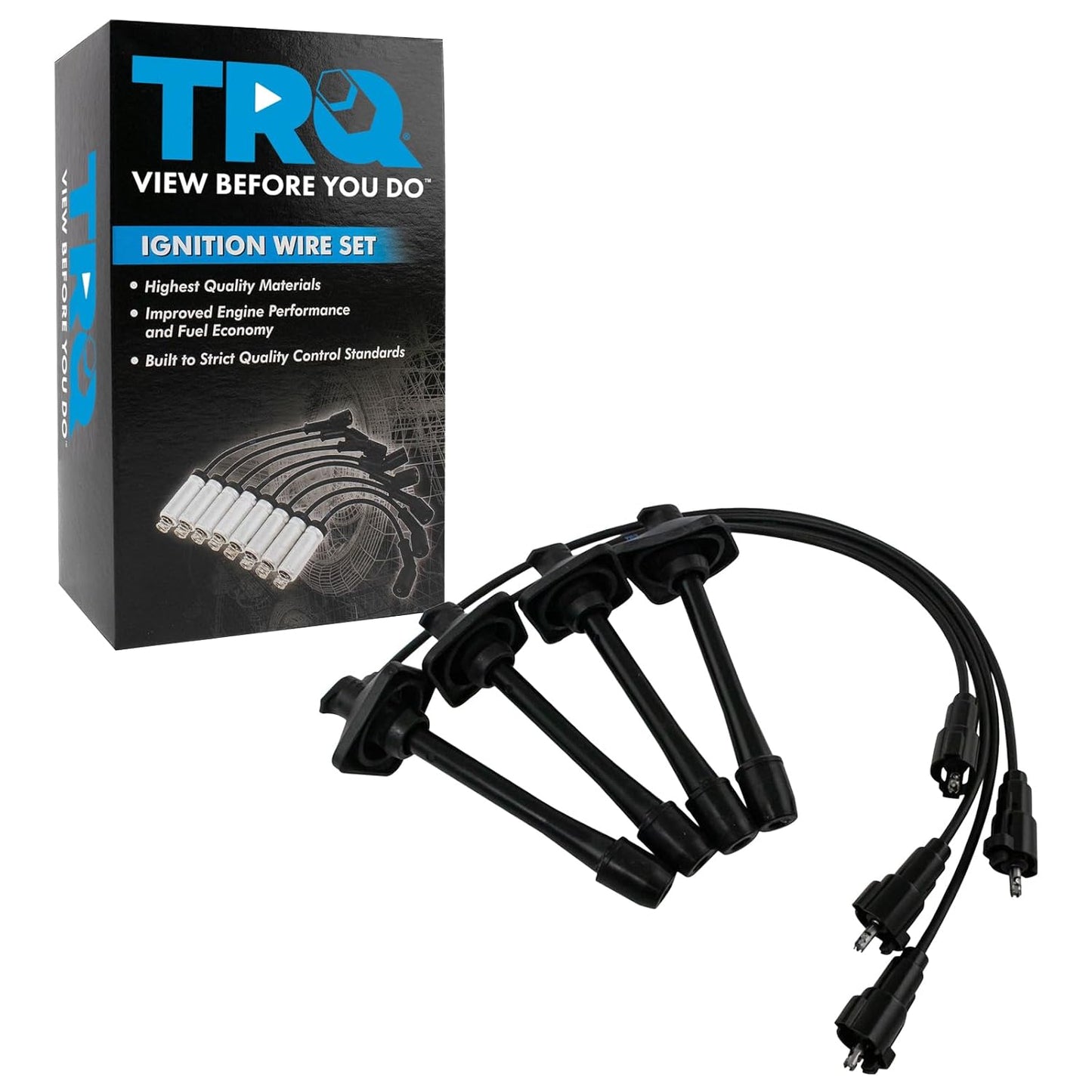 TRQ Ignition Spark Plug Wire Kit for Geo Prizm and Toyota Models