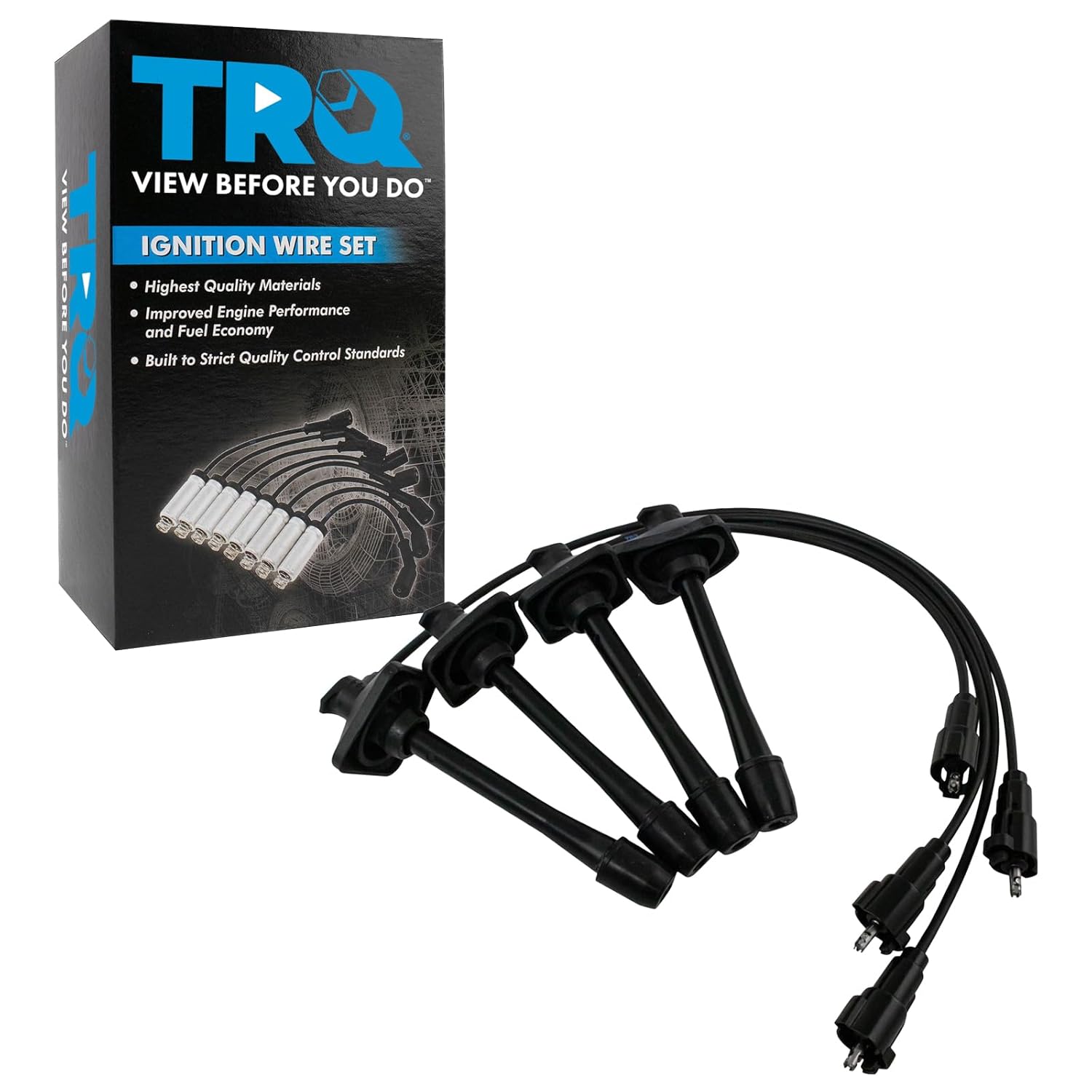 TRQ Ignition Spark Plug Wire Kit for Geo Prizm and Toyota Models