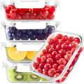 BAYZZ Glass Food Storage Containers 5 Pack - Durable Meal Prep Set
