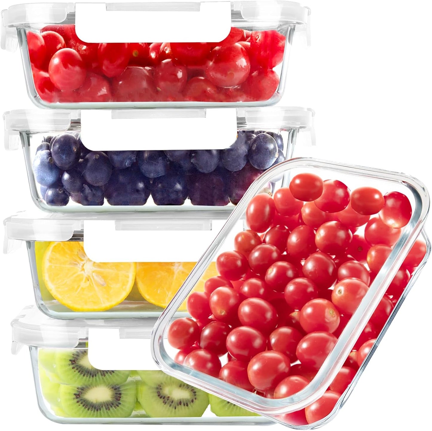 BAYZZ Glass Food Storage Containers for Meal Prep and Lunch
