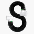 Dryer Vent Hose For Tight Space 4 in 9.8 ft Kit - Space Saving Elbow