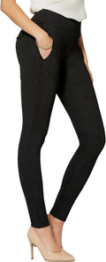 Conceited Stretch Slacks for Women - Slim High-Rise Work Pants knit