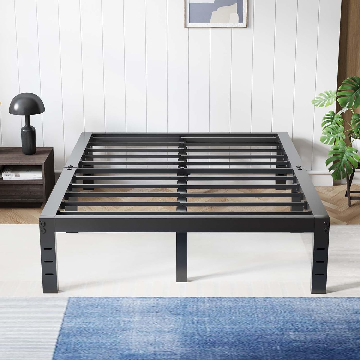 Avenco Metal Platform Bed Frame King Size for Quiet Sleep