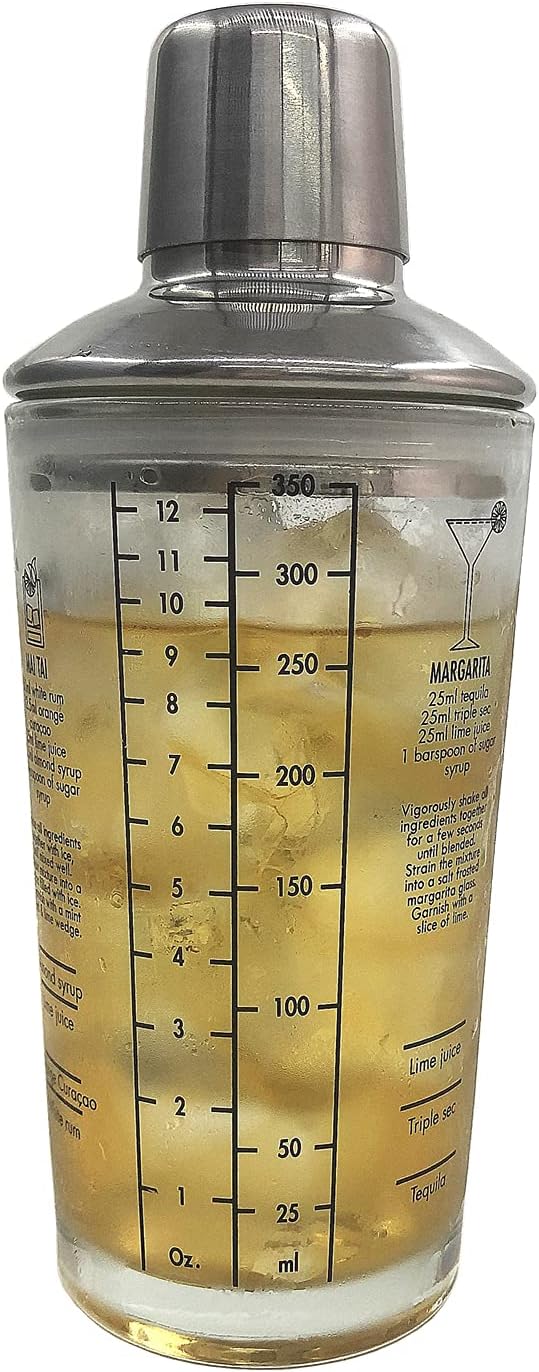 Mixixi Glass Martini Shaker - Recipe Measured Mixing