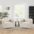 Plush Swivel Barrel Chairs x2 - Modern Dutch Velvet
