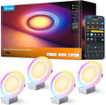 Govee Smart Recessed Lighting 6 Inch RGBIC Downlight - Dimmable, Voice