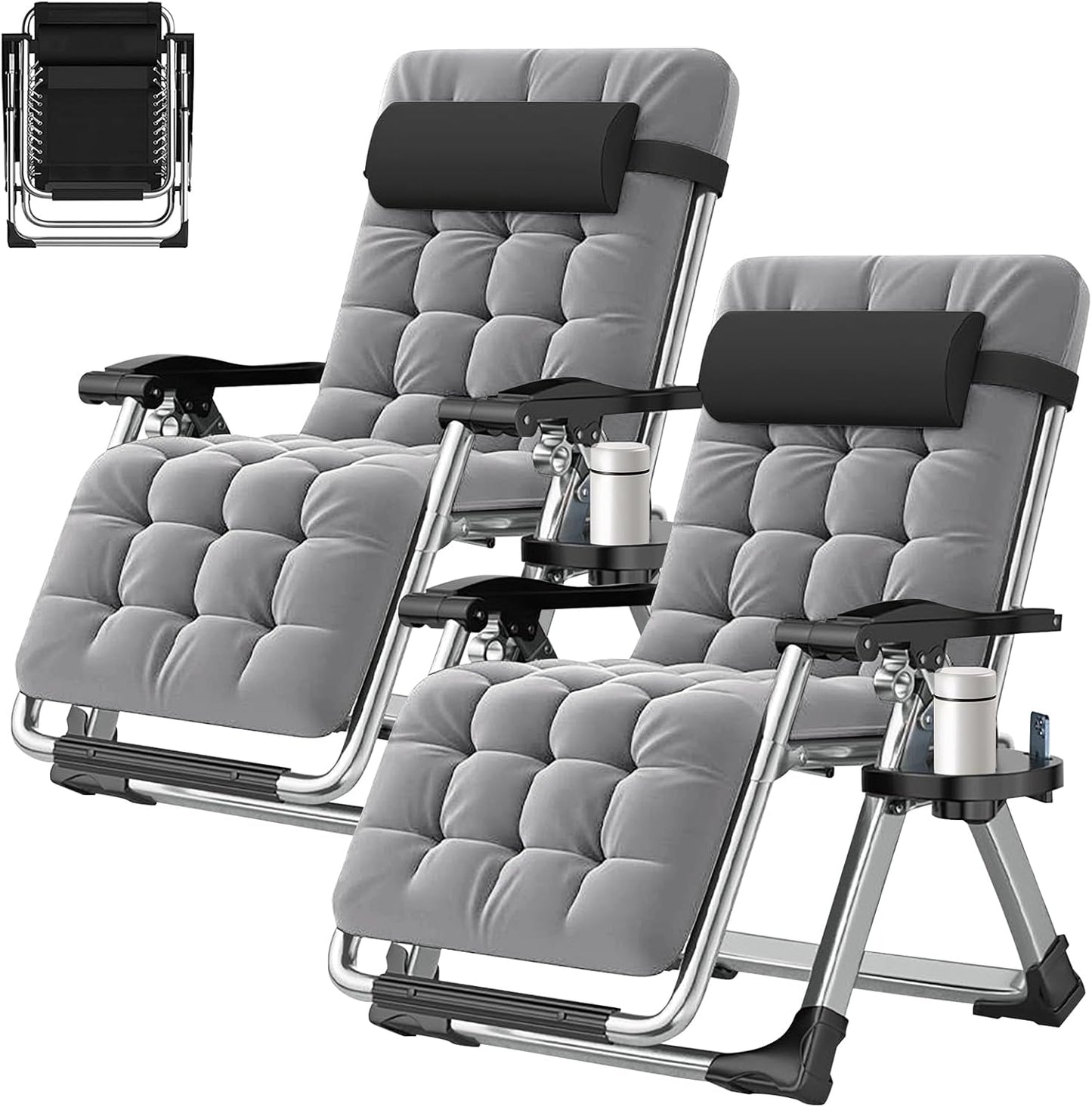 ABORON Zero Gravity Chair 2 Pack for Ultimate Outdoor Relaxation