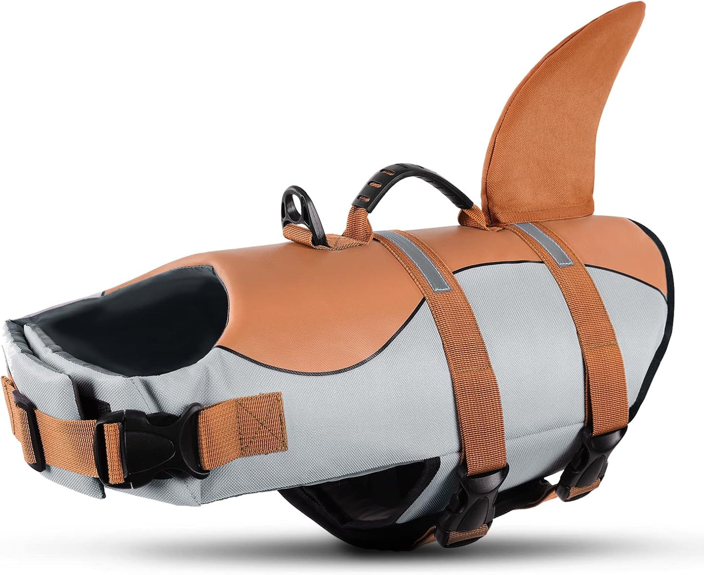 Queenmore Dog Life Jacket for Swimming with Shark Fin Design