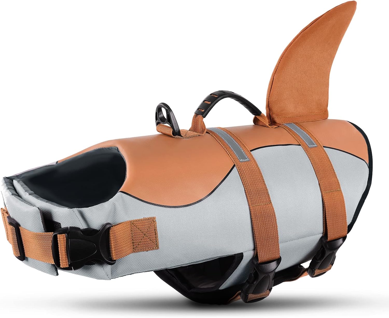Queenmore Dog Life Jacket for Swimming with Shark Fin Design