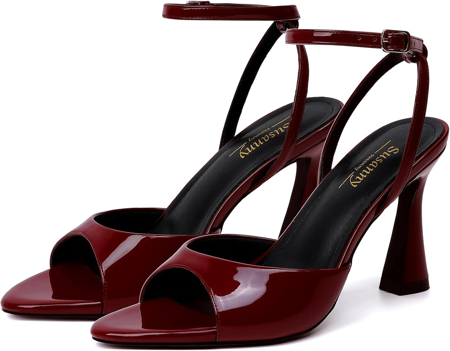 Susanny High Heels for Women Strappy Chunky Block Heels